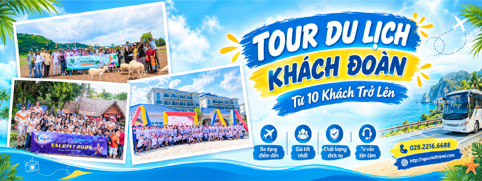 TOUR DU LỊCH KHÁCH ĐOÀN - Từ 10 Khách Trở Lên